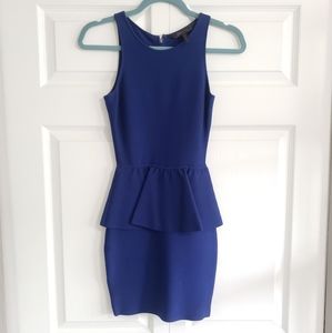 BCBGMaxAzria Blue Peplum Dress!